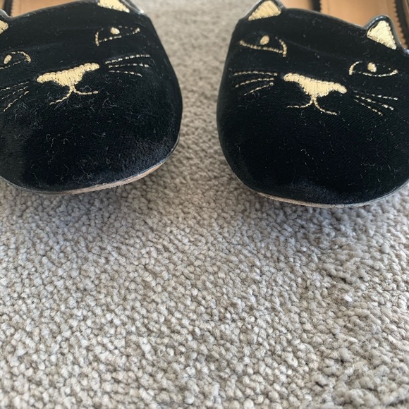 Charlotte Olympia Kitty Flats Black and Gold - Picture 11 of 12